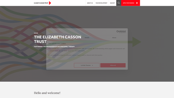 Screenshot of the The Elizabeth Casson Trust website