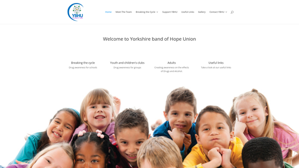 Screenshot of the Yorkshire Band Of Hope Union website