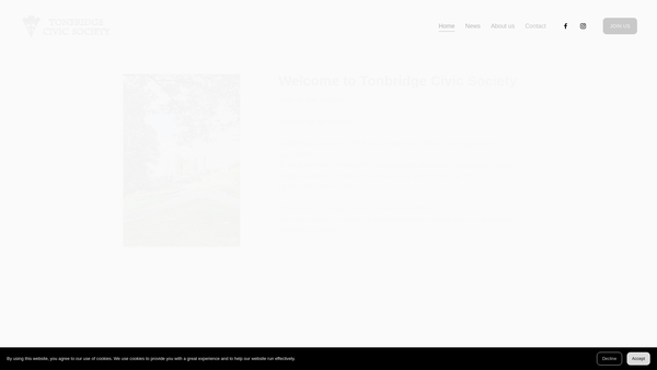 Screenshot of the Tonbridge Civic Society website