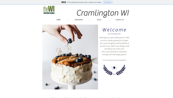 Screenshot of the Women's Institute - Cramlington Village website