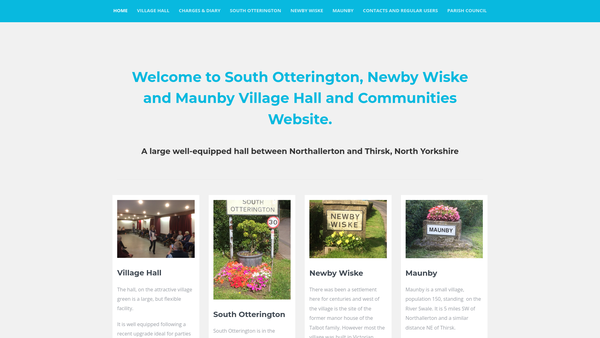 Screenshot of the South Otterington, Maunby And Newby Wiske Village Hall website