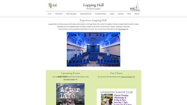 Screenshot of the The Lopping Endowment website