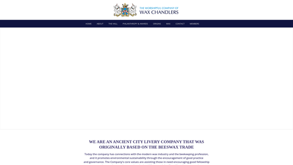 Screenshot of the William Kendall's Charity (Wax Chandlers Company) website
