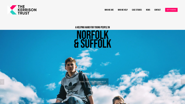 Screenshot of the The Kerrison Trust website