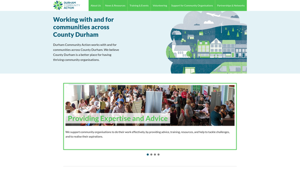 Screenshot of the Durham Community Action Limited website