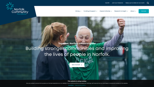 Screenshot of the Wellingham Relief In Need Charity website