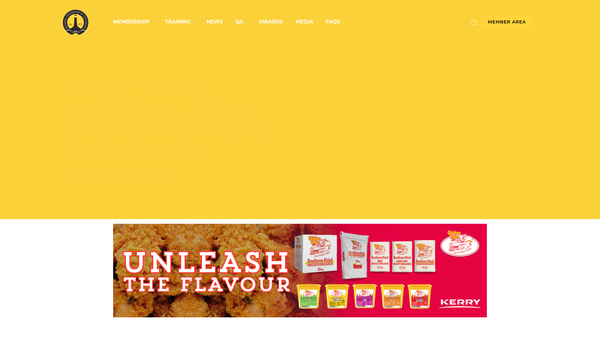 Screenshot of the National Federation Of Fish Friers Benevolent Fund website