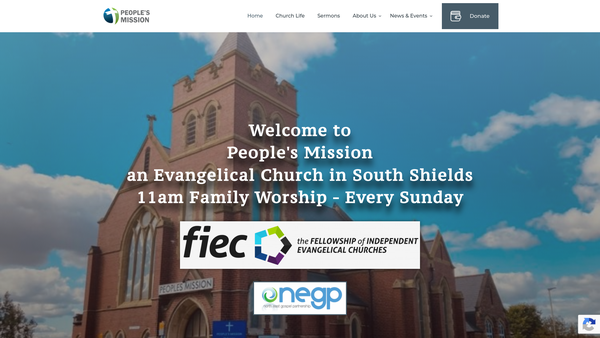 Screenshot of the People's Mission Fort Street South Shields website