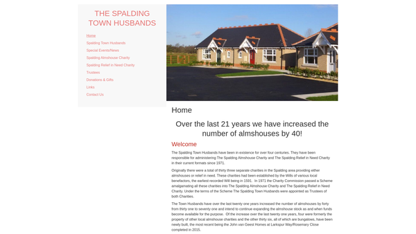 Screenshot of the Spalding Relief In Need Charity website