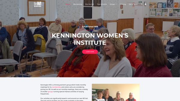Screenshot of the Women's Institute - Kennington website
