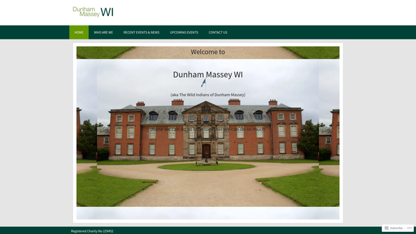Screenshot of the Women's Institute - Dunham Massey website