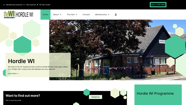Screenshot of the Women's Institute - Hordle website