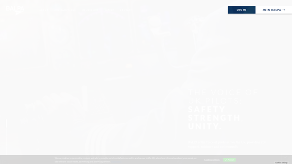 Screenshot of the The British Airline Pilots Association Benevolent Fund website