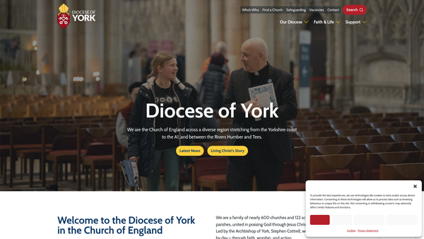 Screenshot of the The York Diocesan Association For Family Welfare website