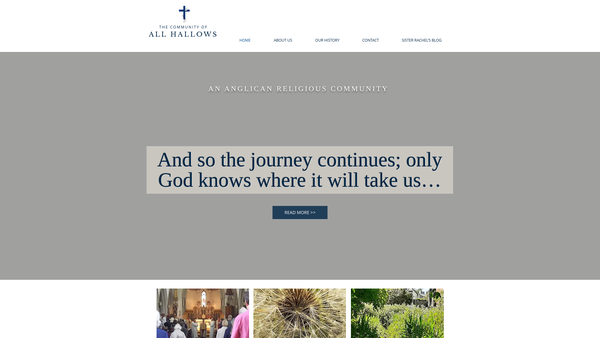 Screenshot of the The Community Of All Hallows website