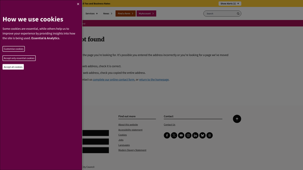 Screenshot of the Hedgcock Bequest website