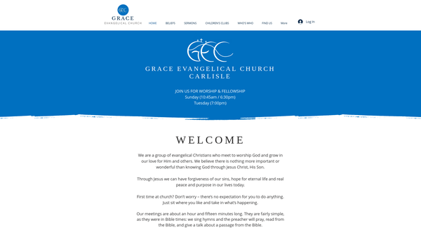 Screenshot of the Trust Property Held In Connection With Grace Evangelical Church website