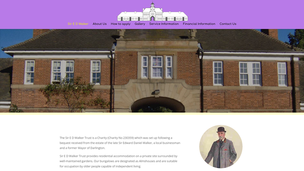 Screenshot of the Sir E D Walker Trust website