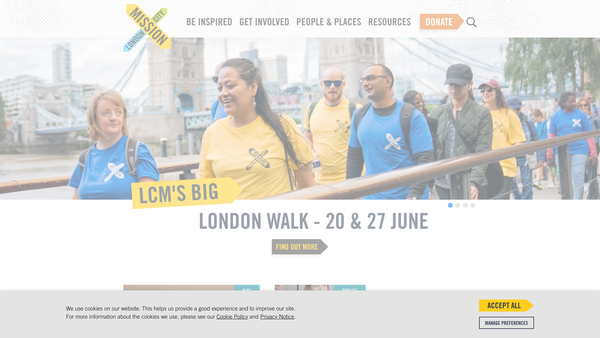 Screenshot of the The Bible Flower Mission website