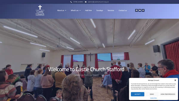 Screenshot of the Castlechurch (1239) website