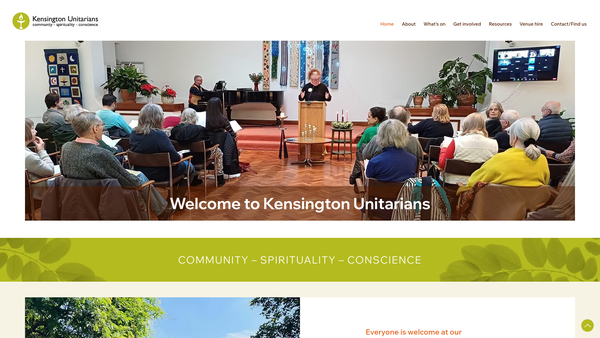 Screenshot of the Essex Unitarian Chapel And Minister's House website