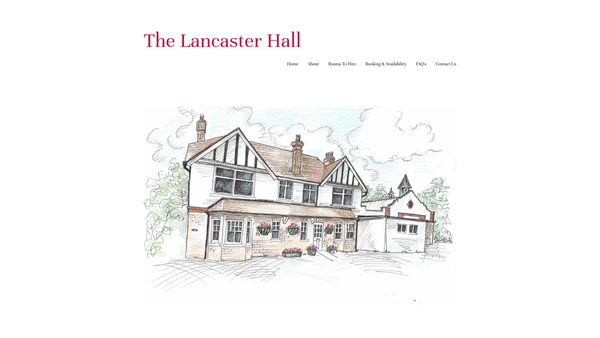 Screenshot of the Lancaster Hall website