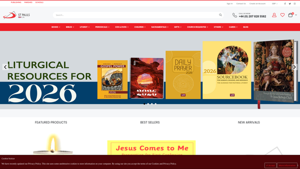Screenshot of the The Society Of St Paul The Apostle website