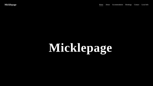 Screenshot of the The Micklepage Trust website
