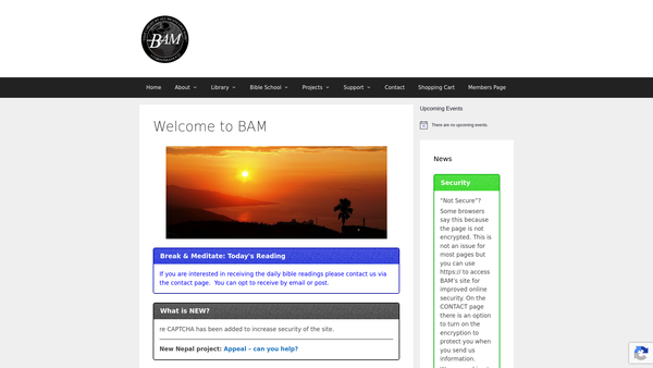 Screenshot of the The By All Means Gospel Trust website