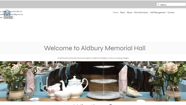 Screenshot of the The Memorial Hall website