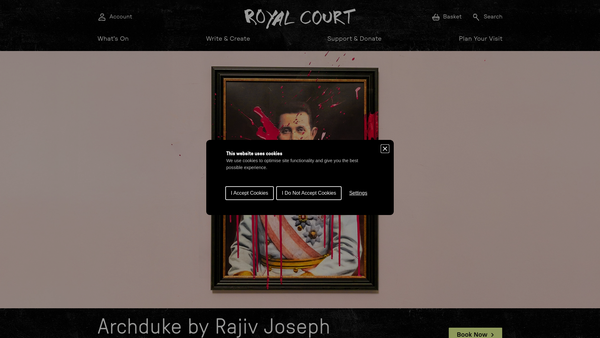 Screenshot of the The English Stage Company Limited website