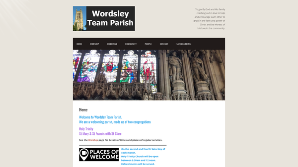 Screenshot of the Wordsley Holy Trinity (1241) website