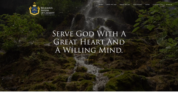 Screenshot of the Religious Sisters Of Charity website