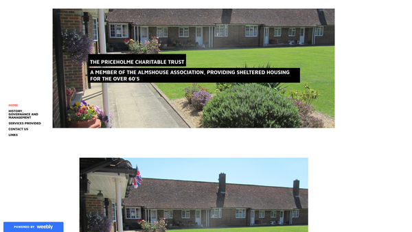 Screenshot of the Sir Henry Price Trust (Priceholme) website