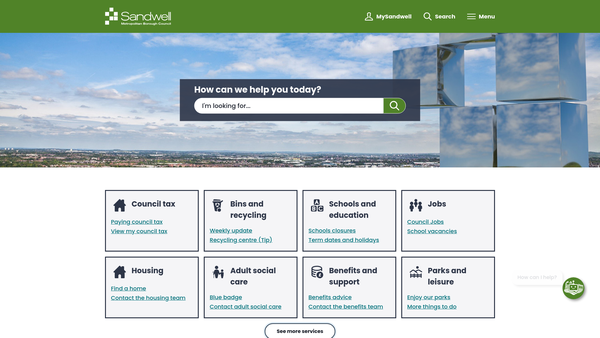 Screenshot of the West Smethwick Park website