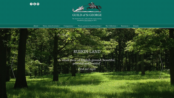 Screenshot of the The Guild Of St George website