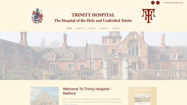 Screenshot of the The Hospital Of The Holy And Undivided Trinity website