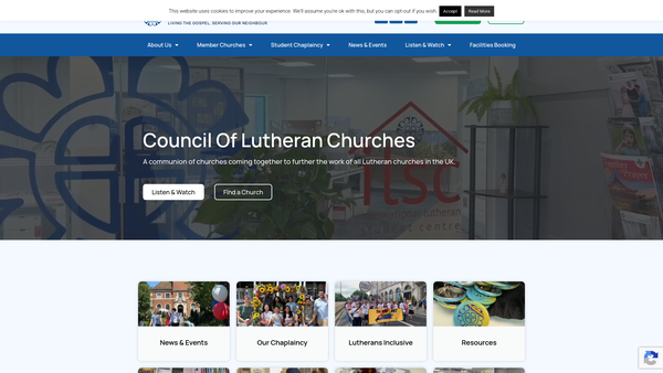Screenshot of the The Lutheran Council Of Great Britain website