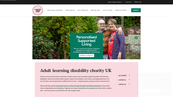 Screenshot of the The Camphill Village Trust Limited website