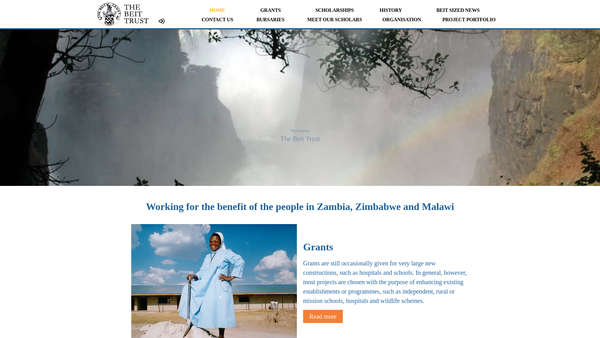 Screenshot of the The Beit Trust website