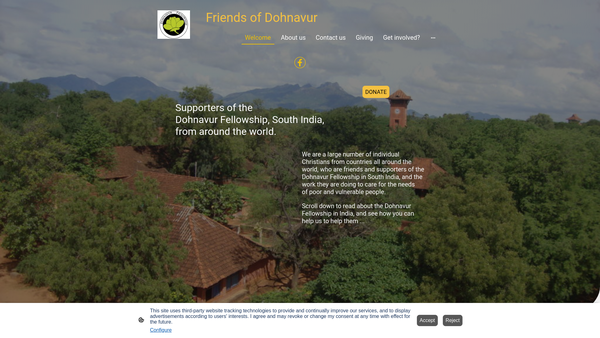 Screenshot of the The Dohnavur Fellowship Corporation website