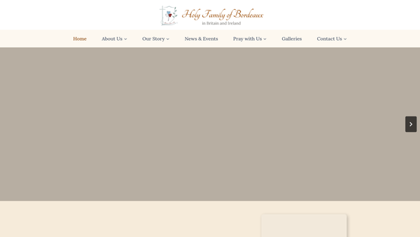 Screenshot of the Trust Property Held In Connexion With The Sisters Of The Holy Family Of Bordeaux website