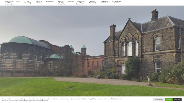 Screenshot of the The Community Of The Resurrection website