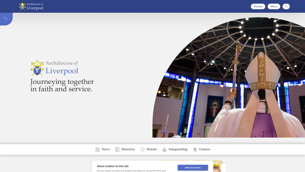 Screenshot of the Liverpool Roman Catholic Archdiocesan Trust website