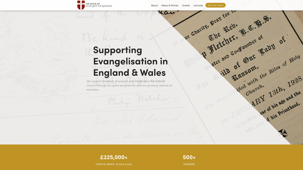 Screenshot of the The Guild Of Our Lady Of Ransom website
