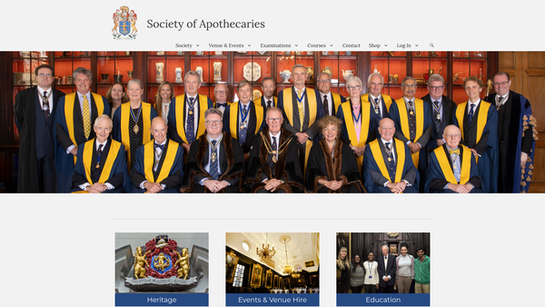 Screenshot of the Faculty Of The History Of Medicine And Pharmacy Of The Worshipful Society Of Apothecaries Of London website