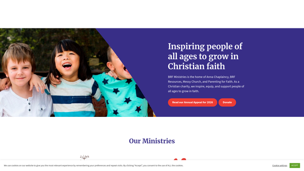Screenshot of the Bible Reading Fellowship website