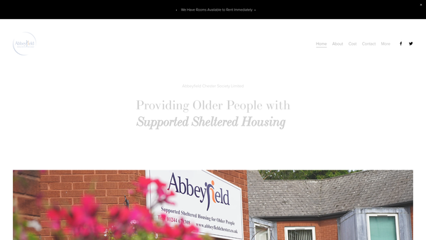 Screenshot of the The Abbeyfield Chester Society Limited website