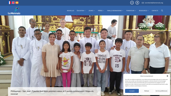 Screenshot of the English Province Of The Brothers Of Christian Instruction website
