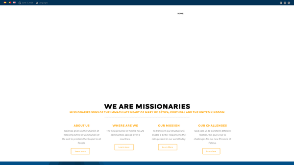 Screenshot of the Claretian Missionaries Trust website